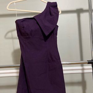 Lovely Day Purple One Shoulder Sleeveless Dress